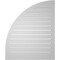 Ekena Millwork Quarter Round Top Right Surface Mount PVC Gable Vent w/ 2"W x 1-1/2"P Brickmould Frame, 30"W x 36"H GVPQR30X3602SF - alternate 3